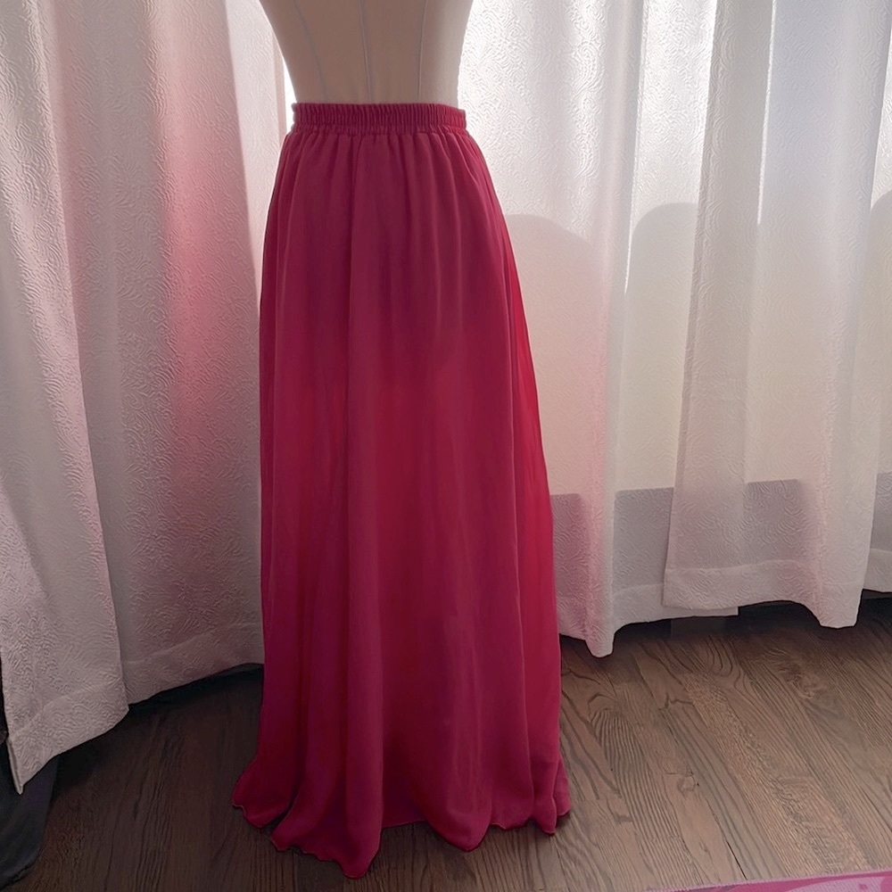 PINK!!!  Multi layered sheer SKIRT! Size Large